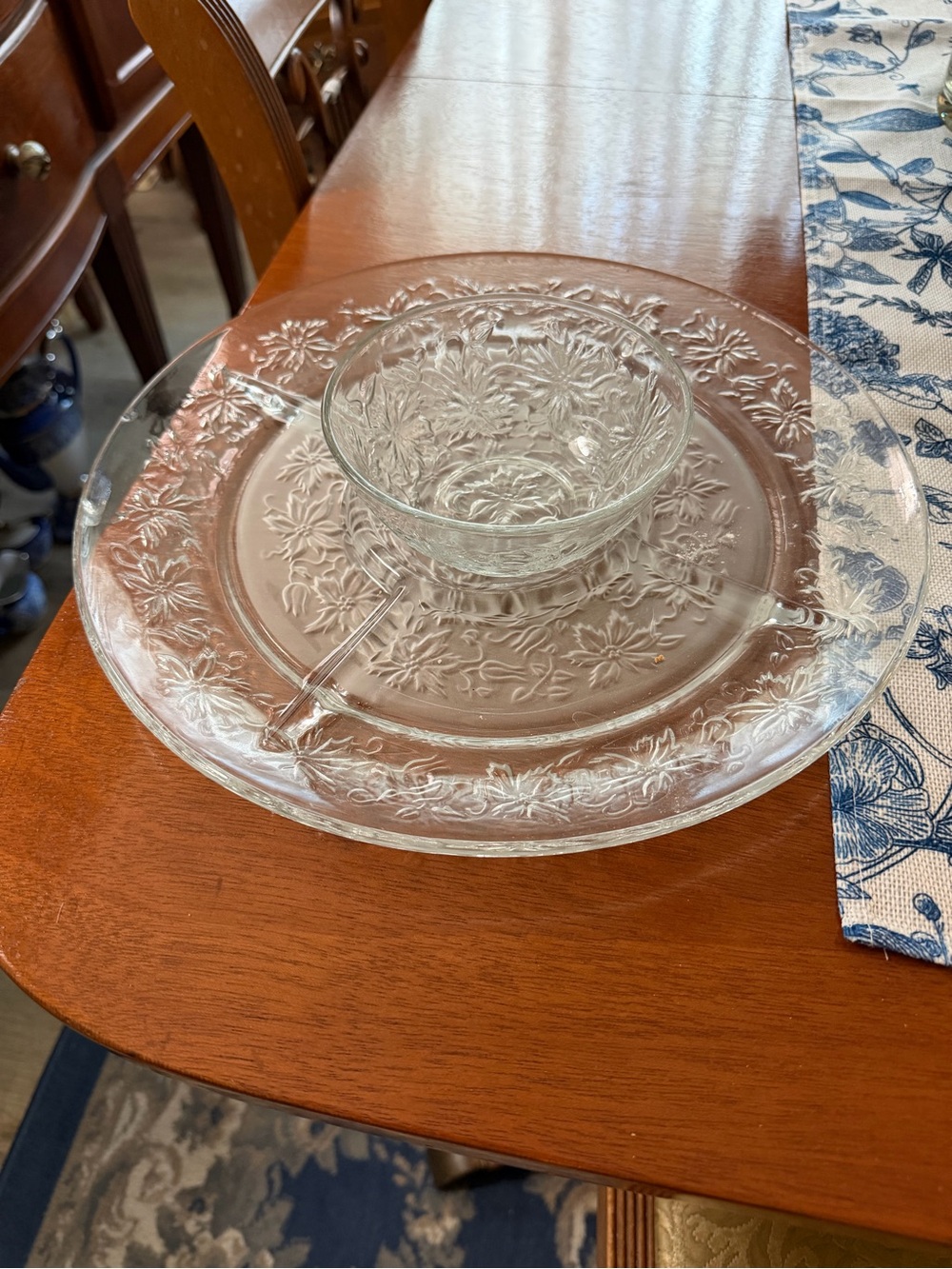 Vintage Princess House Fantasia pattern Chip-n-Dip Set